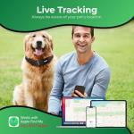 Smart Pet Tracker, Dog Tracker with Black Collar Holder, Smart Tag for Location Tracking, No Monthly Fee MFi Certificated, Work with Find My, GPS Tracker, iOS Only (Black)