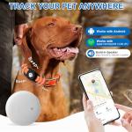 Smart Pet Tracker for Collar - Dog Trackers Pet Location Tracker with Holder, No Monthly Fee, Anti-Lost Tracking Device for Pets, Luggage, Bag Straps,Compatible with iOS & Android