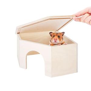Niteangel Birch Chamber-Maze Hamster Hideout - Small Pets Woodland House Habitats Decor for Hamster Mice Gerbils Mouse