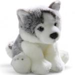 Carl Dick Husky Sitting, 8.5 inches, 22cm, Plush Toy, Soft Toy, Stuffed Animal 3134