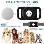Smart Pet Tracker for Collar - Dog Trackers Pet Location Tracker with Holder, No Monthly Fee, Compatible with Apple Airtag Find My (iOS Only), Anti-Lost Tracking Device for Pets, Luggage, Bag Straps