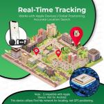 Smart Pet Tracker, Dog Tracker with Black Collar Holder, Smart Tag for Location Tracking, No Monthly Fee MFi Certificated, Work with Find My, GPS Tracker, iOS Only (Black)