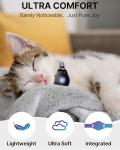 Cat Tracker Collar Waterproof Airtag Cat Collar with Finder Tag (iOS ONLY Not for Android Devices), Compatible with Apple Find My, Breakaway Tractive with Reflective Pattern & Bell, Black, 8-12"
