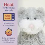 warmies Microwavable & Weighted Stuffed Animals, Cat - Heated Stuffed Animal Plushie for Warmth & Comfort - Cute Soft Plush Toys for Adults & Children (Boys, Girls, Babies & Toddlers)