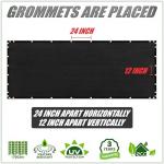 ColourTree 9' x 12' Red Custom Size Shade Cloth with Grommets - 90% Sunblock, Durable Mesh Fabric Tarp for Dog Kennel Cover, Fence Privacy Screen, Greenhouse, Chicken Coop & Pet Playpen