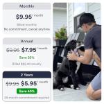 Dog GPS Tracker - Real-Time Location Tracking Device with App - Smart Alerts & Geo-Fence - Collar-Compatible, Waterproof - Long-Life Battery - 4G Built-in SIM - iOS & Android (Subscription Required)