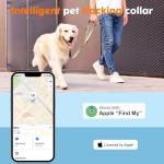 2-in-1 GPS Tracker for Dogs: Smart Collar with Real-Time Location, No Monthly Fee, Unlimited Range (iOS Only) GPS Tracker Dog Collar- Ideal for Small, Medium Large Dogs(Tracker Included) (Green)