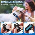 Smart Pet Tracker for Collar - Dog Trackers Pet Location Tracker with Holder, No Monthly Fee, Compatible with Apple Airtag Find My (iOS Only), Anti-Lost Tracking Device for Pets, Luggage, Bag Straps