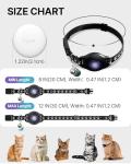 Cat Tracker Collar Waterproof Airtag Cat Collar with Finder Tag (iOS ONLY Not for Android Devices), Compatible with Apple Find My, Breakaway Tractive with Reflective Pattern & Bell, Black, 8-12"