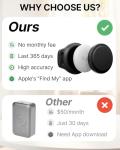 Cat Tracker Collar Waterproof Airtag Cat Collar with Finder Tag (iOS ONLY Not for Android Devices), Compatible with Apple Find My, Breakaway Tractive with Reflective Pattern & Bell, Black, 8-12"
