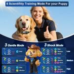 Dog Bark Collar for Large Medium Small Dogs, Smart Automatic AI Bark Collar for Dogs,Effective Anti Barking Training Collar with IP67 Waterproof, 6 Safe Training Modes and 8-Level Sensitivity