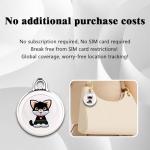 GPS Tracker for Dogs Cats Smart Pet GPS Tracker Mini Real-Time Pet Locator Waterproof Lightweight Locator with 1-Year Battery Track History| Android and iOS Universal | No Subscription