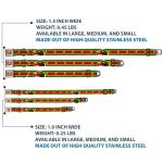Dog Collar Seatbelt Buckle Robin Action Pose Logo Stripe Green Yellow Red Black 9 to 15 Inches 1.0 Inch Wide