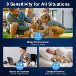 Dog Bark Collar for Large Medium Small Dogs, Smart Automatic AI Bark Collar for Dogs,Effective Anti Barking Training Collar with IP67 Waterproof, 6 Safe Training Modes and 8-Level Sensitivity