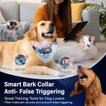 Dog Bark Collar for Large Medium Small Dogs, Smart Automatic AI Bark Collar for Dogs,Effective Anti Barking Training Collar with IP67 Waterproof, 6 Safe Training Modes and 8-Level Sensitivity