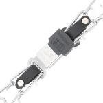 Herm Sprenger Chrome Plated Steel Dog Collar with Quick Release ClicLock Buckle and Biothane Insert Training Collar for Dogs Made in Germany (Black, 22in x 3.0mm(Neck Size up to 18-19in))