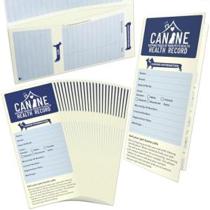 ANZON MORIES Dog Vaccination Record Cards 24 Packs with Storage Pocket for Micro Chips, Accessories, Large 8 x 10.5 Inch Puppy and Canine Vaccines Shot Memo for Doggy Medical Grooming Kennel Care