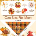 Sweetude 100 Pcs Fall Dog Bandanas Bulk Plaid Bandanas for Dog Autumn Thanksgiving Pet Scarf Bibs Adjustable Triangle Kerchief Grooming Supplies Pet Costume for Small Medium Large