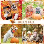 Sweetude 100 Pcs Fall Dog Bandanas Bulk Plaid Bandanas for Dog Autumn Thanksgiving Pet Scarf Bibs Adjustable Triangle Kerchief Grooming Supplies Pet Costume for Small Medium Large