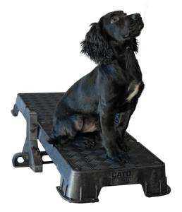 Cato Board XL - (Extra Long) Dog Training Platform - Made in The USA (Black, with Tilt Stand)