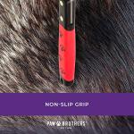 RYAN'S PET SUPPLIES Paw Brothers 13-Blade Coarse Double Wide Dematting Undercoat Rake for Dogs and Cats, Professional Grade, Dog Shedding Brush, Stainless Steel Blades, Rounded Gentle Teeth