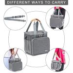 BABEYER Pet Grooming Bag, Dog Grooming Supplies Organizer Tote Bag, Perfect for Pet Grooming Tool Kit Accessories-Grey