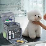BABEYER Pet Grooming Bag, Dog Grooming Supplies Organizer Tote Bag, Perfect for Pet Grooming Tool Kit Accessories-Grey