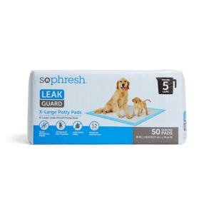 So Phresh X-Large Leak Guard Quilted Potty Pads Count of 50