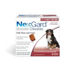 NexGard® (afoxolaner) Flea and Tick Protection for Dogs Oral Soft Beef Flavored Chewables, 60.1 to 121 lbs (Red Box) 6 Chews (6 Month Supply)
