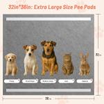 40PCS Charcoal Pee Pads for Dogs 32"x36", Extra Large Odor-Control Carbon Puppy Pads, Ultra-Absorbent & Quick Dry, Thicken Potty Training Pads for Doggie Cats Rabbits, Black Pet Piddle Pad