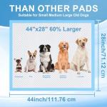 Puppy Pee Pads for Dogs 28"x44" 40 Count, Dog Pee Pads Extra Large, Leak-Proof & Super Absorbent, Thicken Disposable Potty Pads Puppy Training Pads for Cats Rabbits