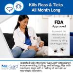 NexGard® (afoxolaner) Flea and Tick Protection for Dogs Oral Soft Beef Flavored Chewables, 60.1 to 121 lbs (Red Box) 6 Chews (6 Month Supply)