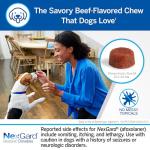 NexGard® (afoxolaner) Flea and Tick Protection for Dogs Oral Soft Beef Flavored Chewables, 60.1 to 121 lbs (Red Box) 6 Chews (6 Month Supply)
