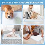LNWJSRX Puppy Pee Pads for Dogs Extra Large 31""x47"" 40 Count, Leak-Proof & Super Absorbent, Thicken Disposable Potty Training Pads for Doggie Cats Rabbits, Quick Dry Pet Piddle Pad, Blue&white