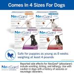 NexGard® (afoxolaner) Flea and Tick Protection for Dogs Oral Soft Beef Flavored Chewables, 60.1 to 121 lbs (Red Box) 6 Chews (6 Month Supply)