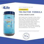 4Life Transfer Factor Chewable Tri-Factor Formula -with Cow Colostrum and Chicken Egg Yolk Extracts - Citrus Cream Flavor - 90 Chewable Tablets