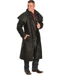Outback Trading M None 2042 Low Rider Waterproof Breathable Full-Length Oilskin Duster Coat, Black, Medium