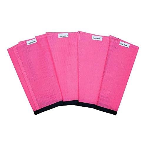 SHOOFLY Horse Leggins, Patented Loose Fitting Boots, Breathable Plastic Mesh (Pink/Medium)