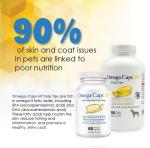 Omega Caps HP Snip Tips for Medium and Large Dogs High Potency EPA and DHA Maximum Bioavailability Fish Oil Supplement Vet Formulated Made in USA Skin Coat Joint and Heart Health 250 Capsules