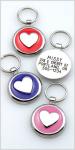 LuckyPet Heart Jewelry Pet ID Tag for Cats and Dogs, Personalized Engraving on The Back Side, Small Red Heart