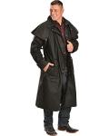 Outback Trading M None 2042 Low Rider Waterproof Breathable Full-Length Oilskin Duster Coat, Black, Medium