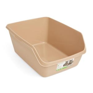 So Phresh Scatter Shield High-Back Litter Box, Tan, X-Large, 24" L X 18" W X 10" H