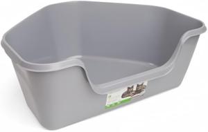 So Phresh High-Back Corner Grey Litter Box