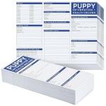 Okuna Outpost Shot Records for Puppies & Health Tracking Cards - 8.5 x 11 in, Tri-Fold, 120 GSM Paper, 60 Pack - Vaccination Record Book for Breeders & Owners