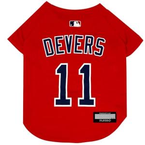 MLBPA Dog Jersey - Rafael Devers Calcaño #11 Pet Jersey - MLB Boston Red Sox Cat Mesh Jersey, X-Large