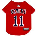 MLBPA Dog Jersey - Rafael Devers Calcaño #11 Pet Jersey - MLB Boston Red Sox Cat Mesh Jersey, X-Large