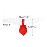 Segarty Dog Neckties Puppy, 6pcs Formal Classy Pet Neck Ties Little Dog and Kitten Suit, White Cat Collar with Black Red Pink Tie, Tuxedo Bow Tie Collar for Small Dogs Puppies Wedding Costumes