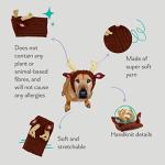 Zoo Snoods Reindeer Costume - Deer Antler Knit Dog Snood Wrap for Pets, Warm Neck Ear Cover Protection for Halloween and Winter (Medium)