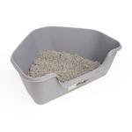 So Phresh High-Back Corner Grey Litter Box