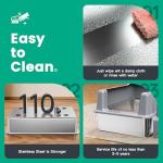 Suitfeel XXL Stainless Steel Cat Litter Box with Lid, Odorless XL Metal Box for Big Cats, Extra Large Kitty Litter Pan, Easy Clean Steel Box Anti-Leakage, Include Litter Scoop